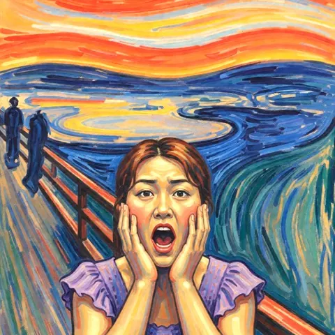 A guest painted into The Scream